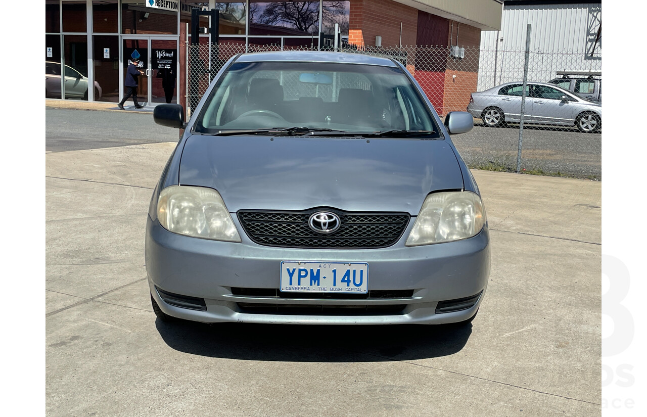 11/2002 Toyota Corolla Ascent SECA ZZE122R 5d Hatchback Grey 1.8L