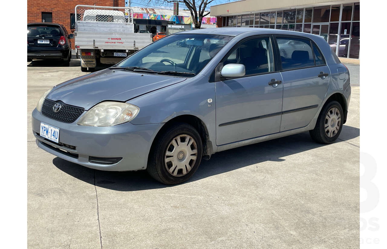 11/2002 Toyota Corolla Ascent SECA ZZE122R 5d Hatchback Grey 1.8L