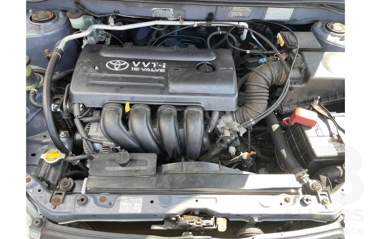 11/2002 Toyota Corolla Ascent SECA ZZE122R 5d Hatchback Grey 1.8L