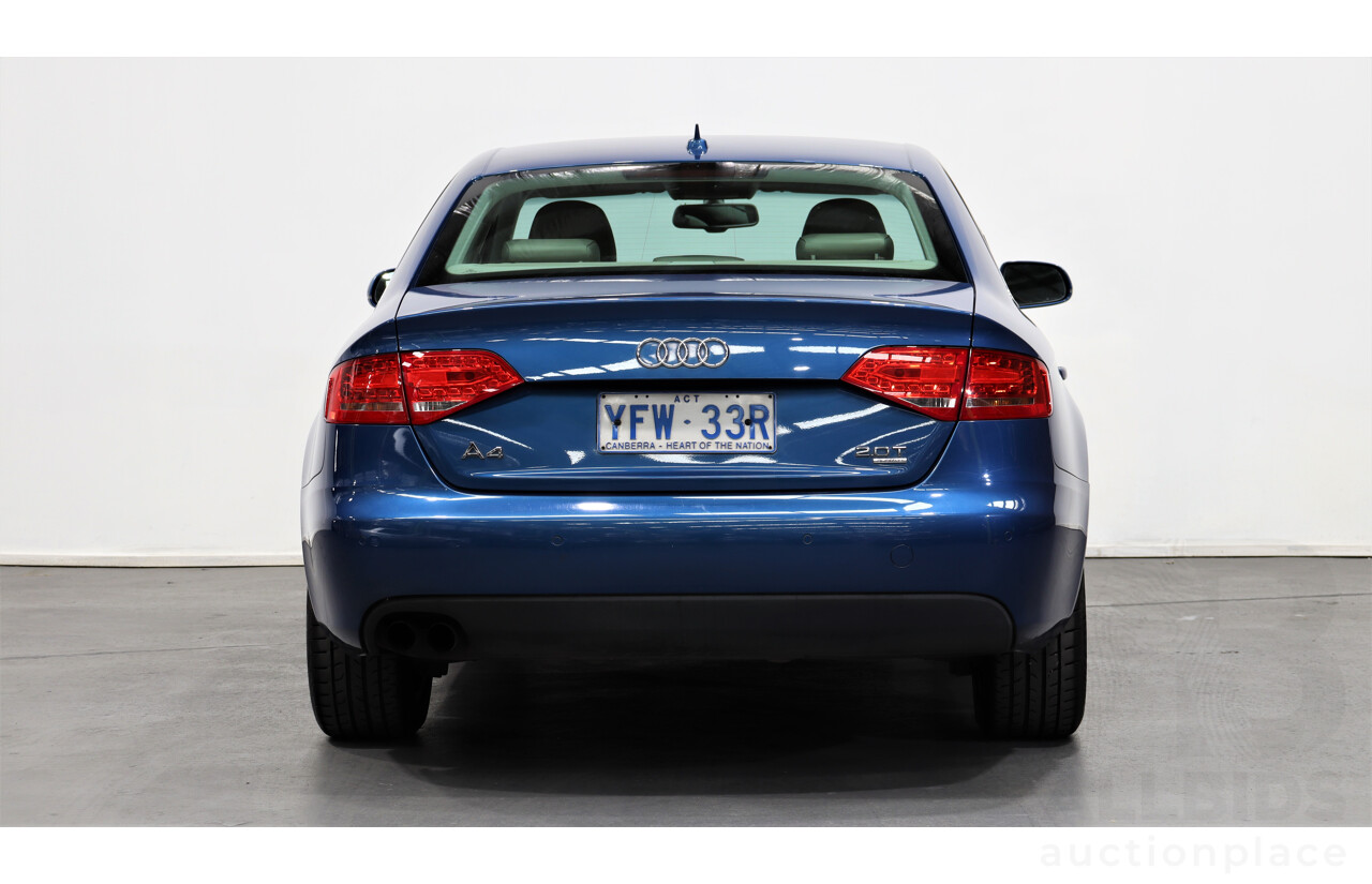 11/2009 Audi A4 2.0 TFSI Quattro B8 (8K) 4d Sedan Blue 2.0L