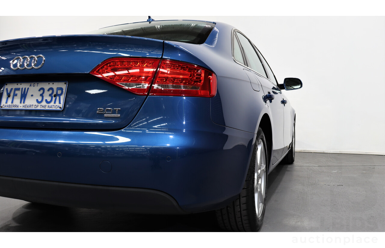11/2009 Audi A4 2.0 TFSI Quattro B8 (8K) 4d Sedan Blue 2.0L