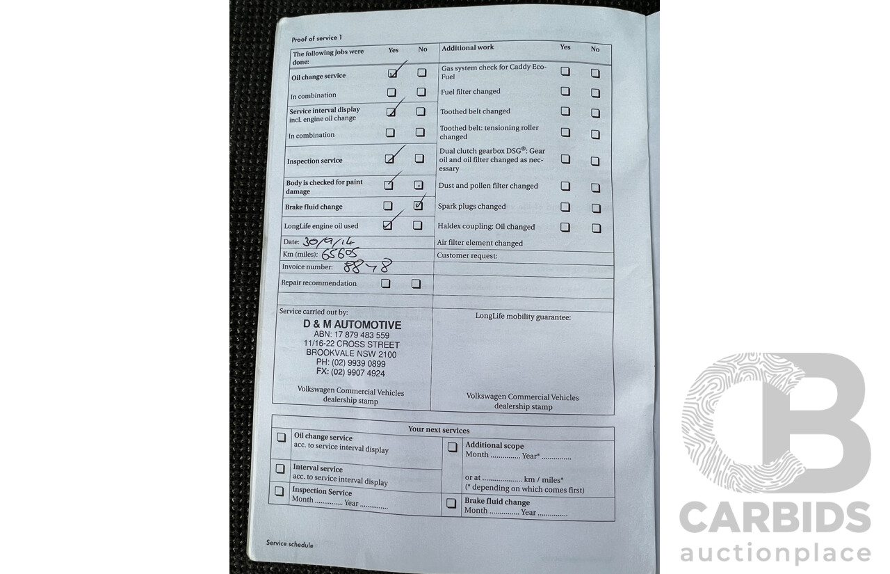 10/2010 Volkswagen Transporter 132 TDI LWB HIGH 4 MTN T5 MY10 Van White 2.0L