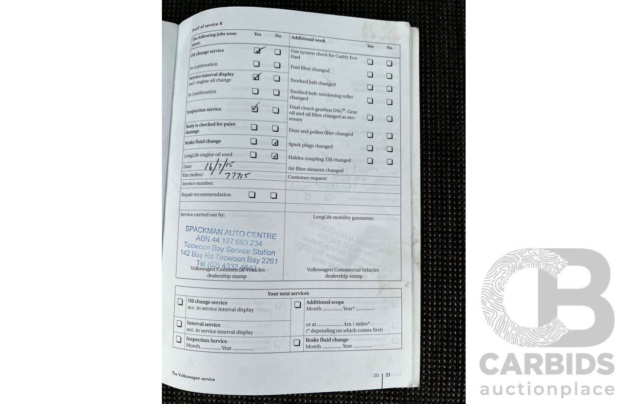 10/2010 Volkswagen Transporter 132 TDI LWB HIGH 4 MTN T5 MY10 Van White 2.0L