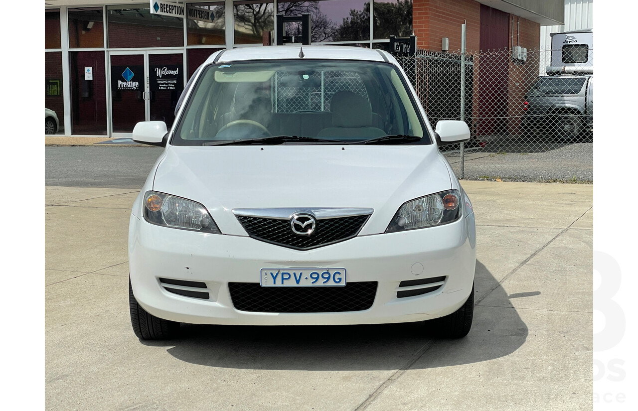 5/2003 Mazda Mazda2 MAXX DY 5d Hatchback White 1.5L
