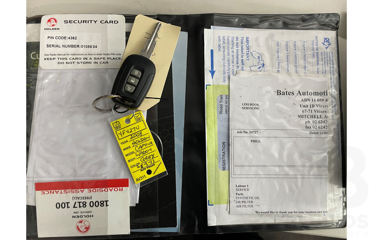 9/2008 Holden Captiva CX (4x4) CG MY08 4d Wagon Grey 2.0L