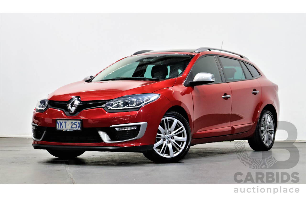 5/2015 Renault Megane Gt-Line Premium 4d Wagon Red 1.2L Turbo
