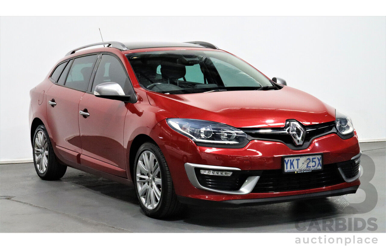 5/2015 Renault Megane Gt-Line Premium 4d Wagon Red 1.2L Turbo