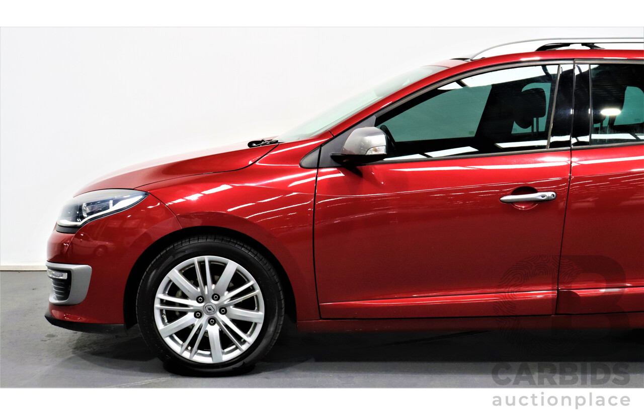 5/2015 Renault Megane Gt-Line Premium 4d Wagon Red 1.2L Turbo