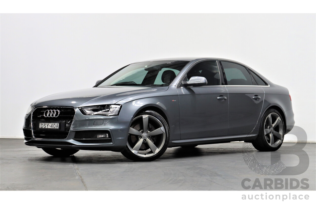 5/2013 Audi A4 S-Line 2.0TFSI Quattro B8 (8K) MY13 4d Sedan Grey 2.0L Turbo