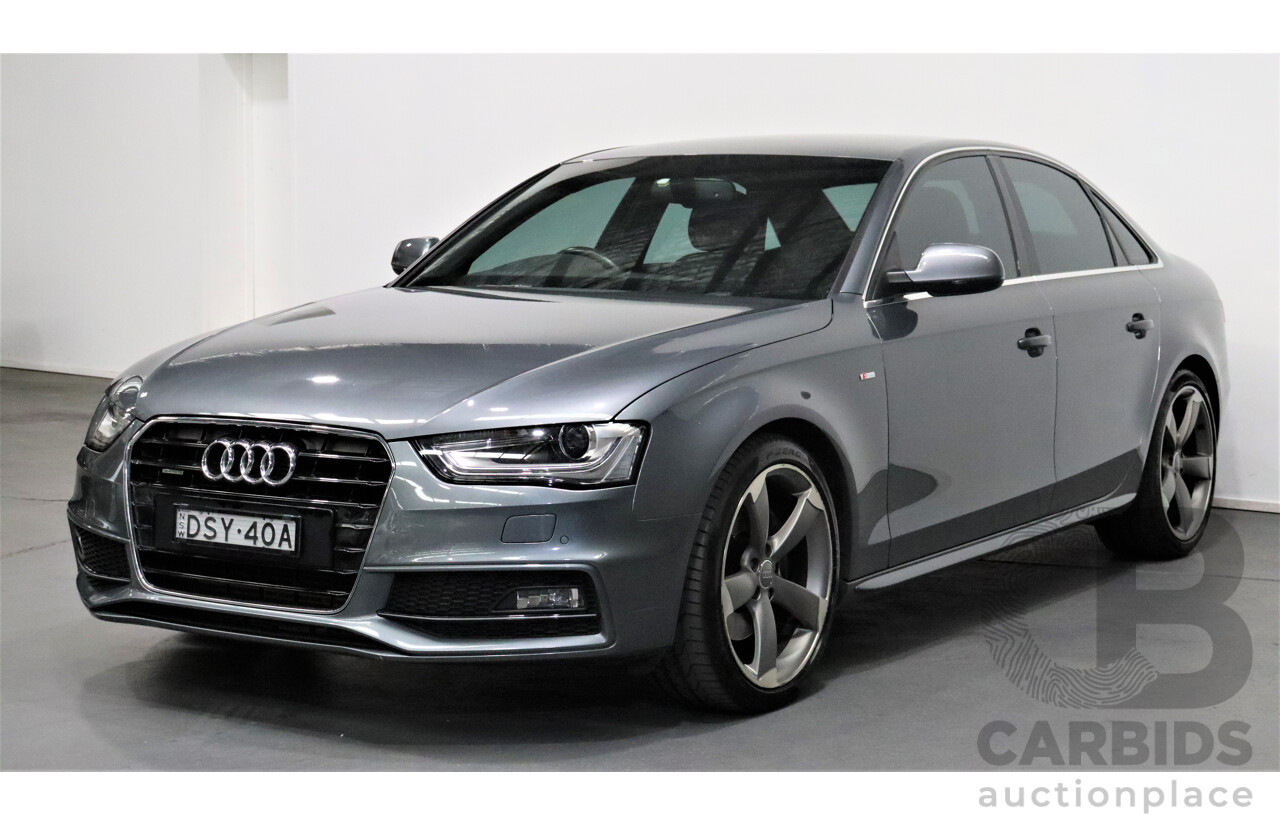 5/2013 Audi A4 S-Line 2.0TFSI Quattro B8 (8K) MY13 4d Sedan Grey 2.0L Turbo