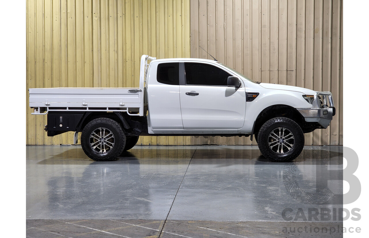 2/2014 Ford Ranger XL 3.2 (4x4) PX Super Cab Utility White 3.2L Turbo Diesel