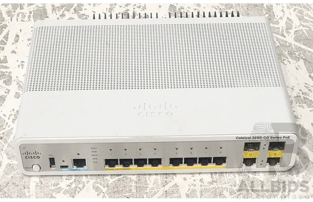 Cisco Catalyst (WS-C3560CG-8PC-S) 3560-CG Series PoE 8-Port Gigabit Ethernet Switch