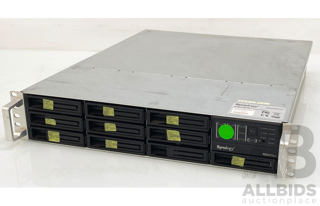 Synology (RS3411XS) RackStation 10-Bay (24TB Installed) 2RU Storage Server