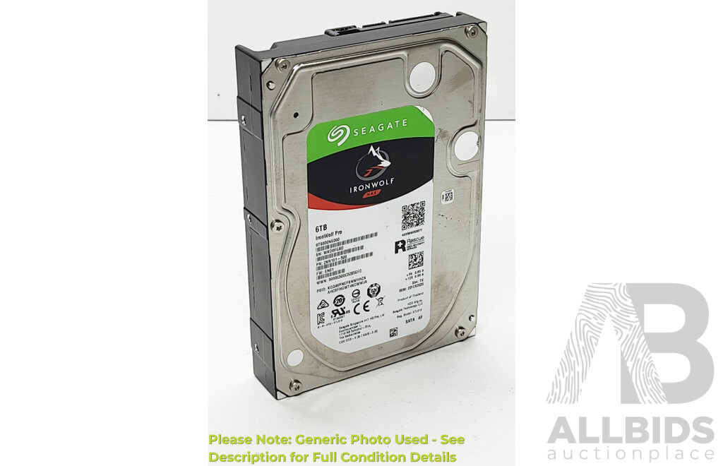 Seagate (ST6000VN000) IronWolf 6TB 7.2K 6Gb/s 3.5-Inch SATA Hard Drive