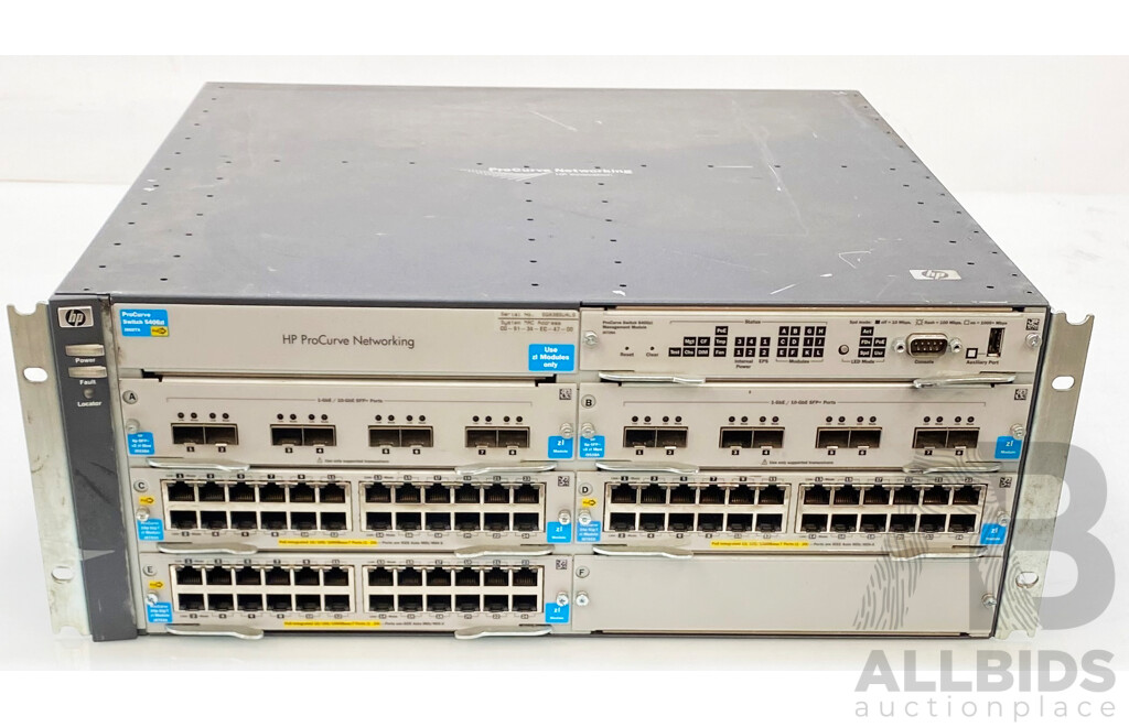 HP ProCurve (J8697A) 5406zl Switch Chassis with Modules