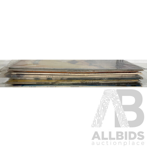 Collection of Ten LPs Including Austen Tayshus, InXS, Cheap Trick, Daryl Braithwaite and More