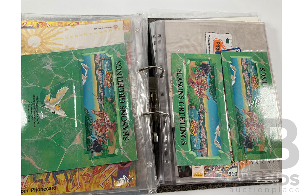 Album of Australian 1990's Telecom Mint Phone Cards and Phone Card Packs, States and Territories, Australia Day and More - Face Value Over $900