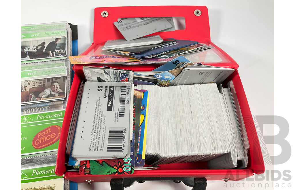 Collection of International Used Phone Cards Including Australia, China, Japan, Chile, United Kingdom, Germany, France