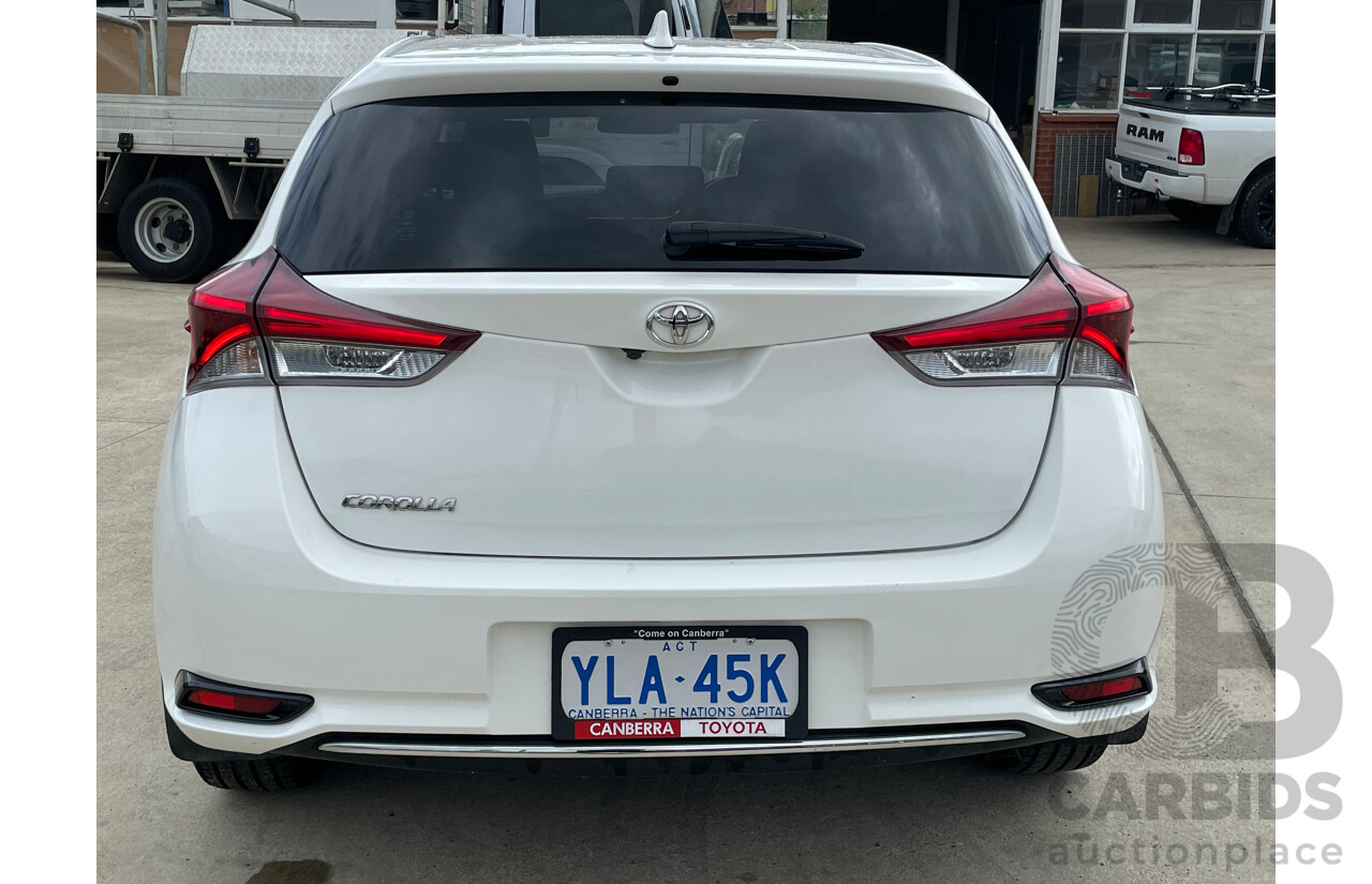 2/2016 Toyota Corolla Ascent Sport ZRE182R 5d Hatchback White 1.8L