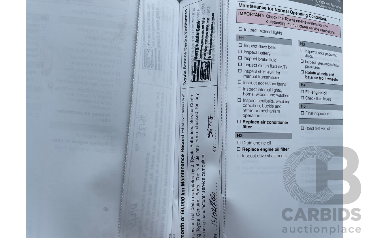 2/2016 Toyota Corolla Ascent Sport ZRE182R 5d Hatchback White 1.8L