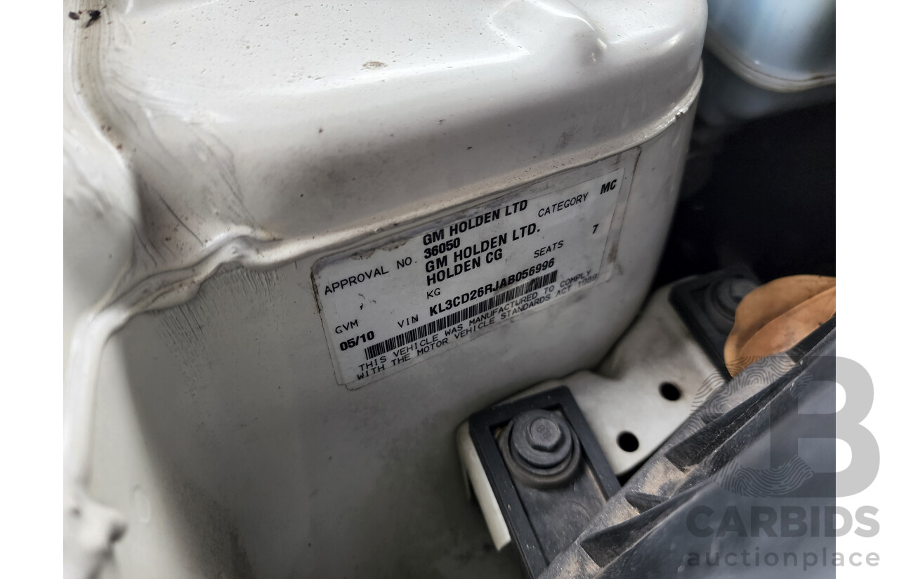 5/2010 Holden Captiva LX (4x4) CG MY10 4d Wagon White 2.0L Turbo Diesel - 7 Seater