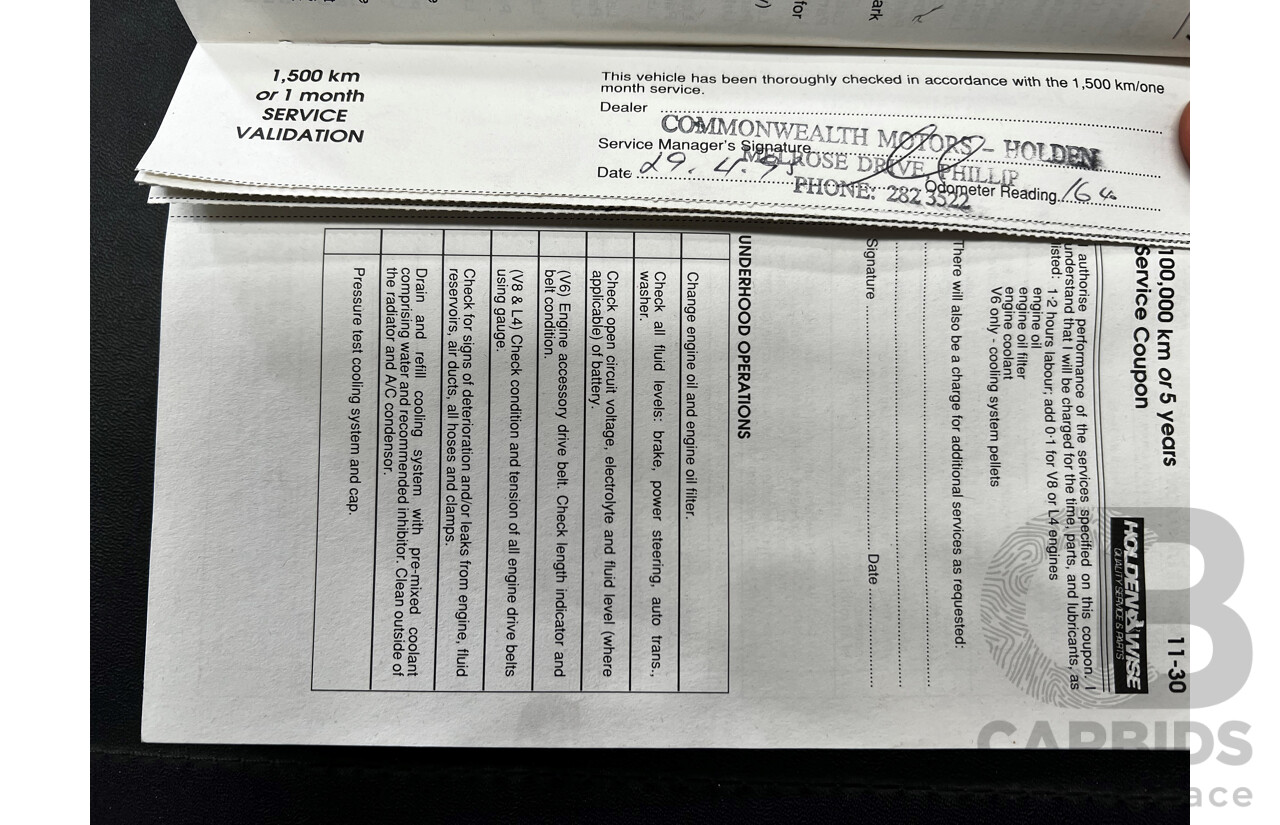 3/1993 Holden Berlina LX VPII 4d Sedan White 5.0L V8