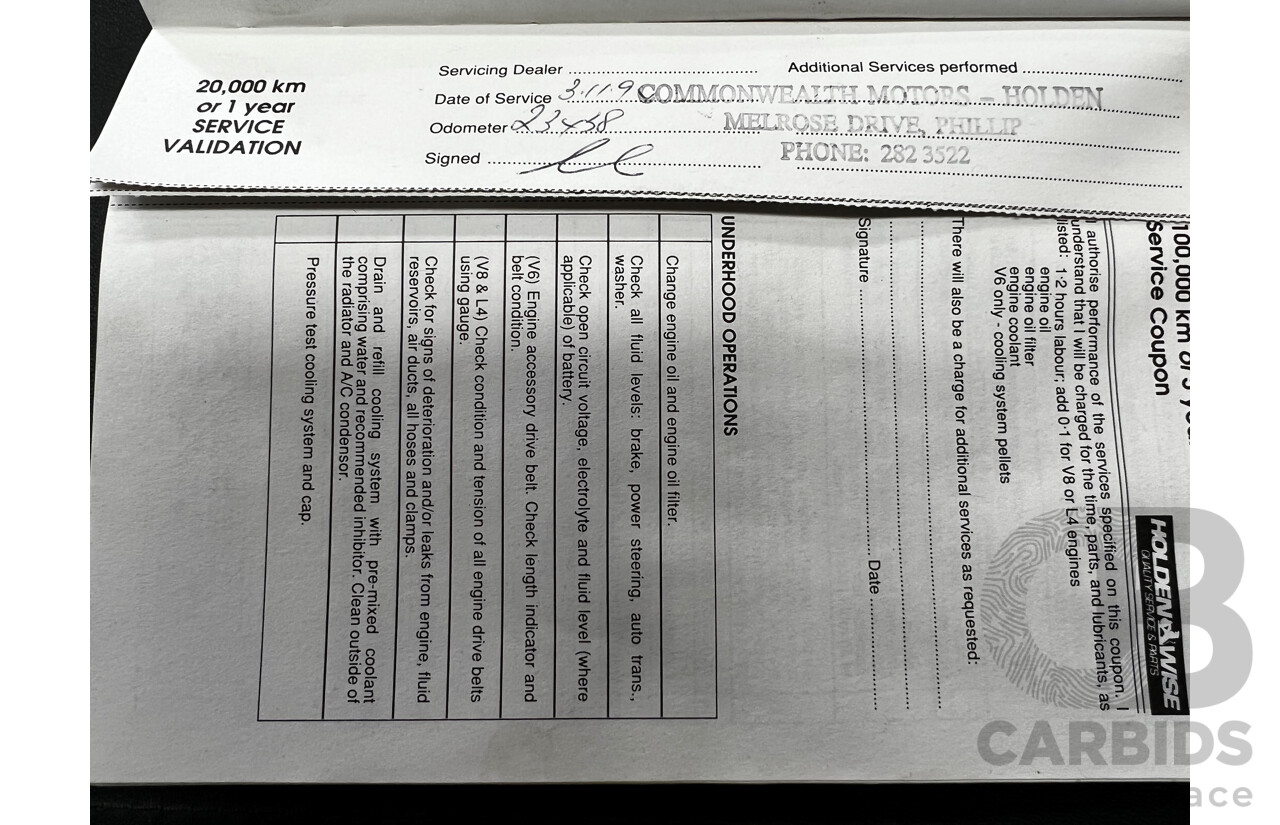 3/1993 Holden Berlina LX VPII 4d Sedan White 5.0L V8