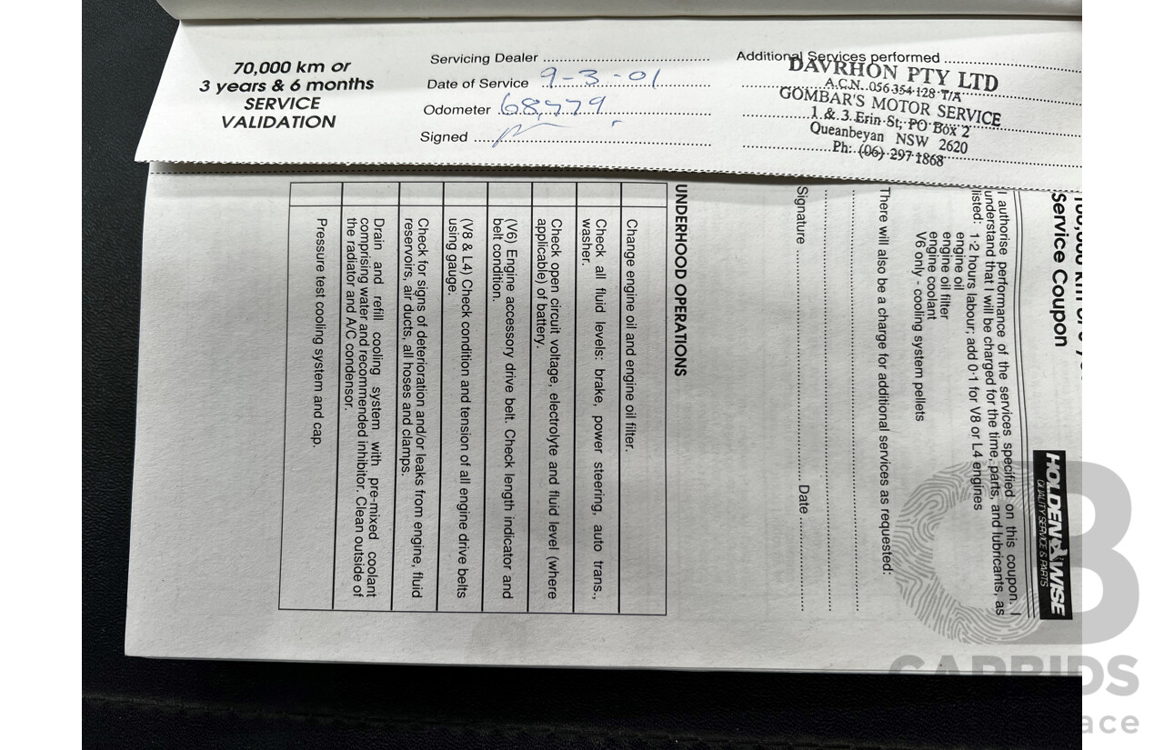 3/1993 Holden Berlina LX VPII 4d Sedan White 5.0L V8