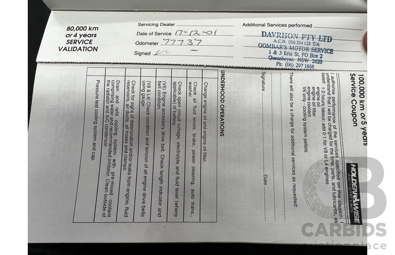 3/1993 Holden Berlina LX VPII 4d Sedan White 5.0L V8