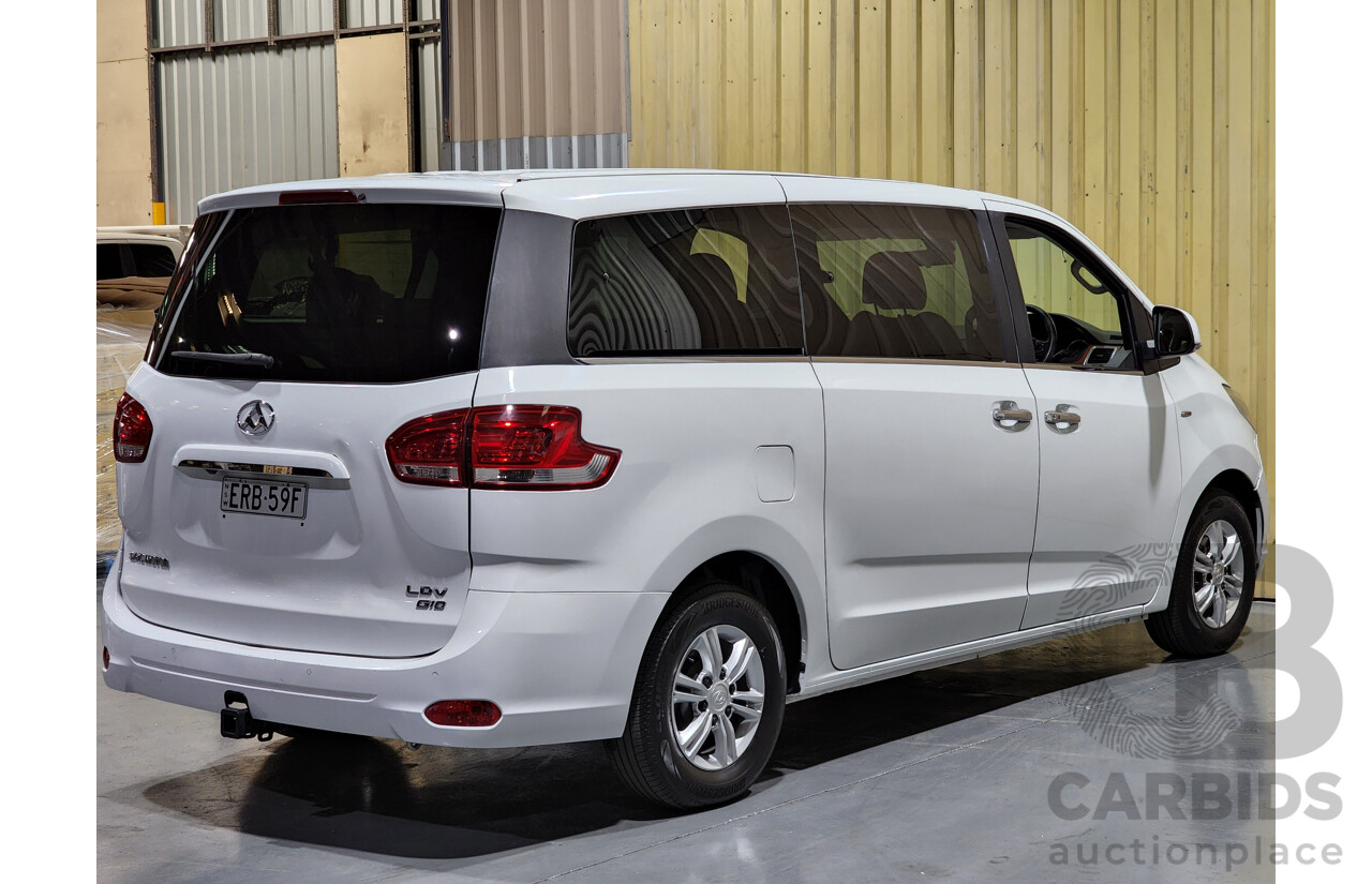 3/2017 LDV Saic Motors G10 (7 Seat People Mover) SV7A 4d Wagon White 2.0L Turbo Petrol