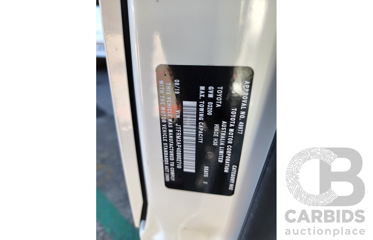09/2019 Toyota Hiace GRH300R LWB White 5d Van 3.5L V6