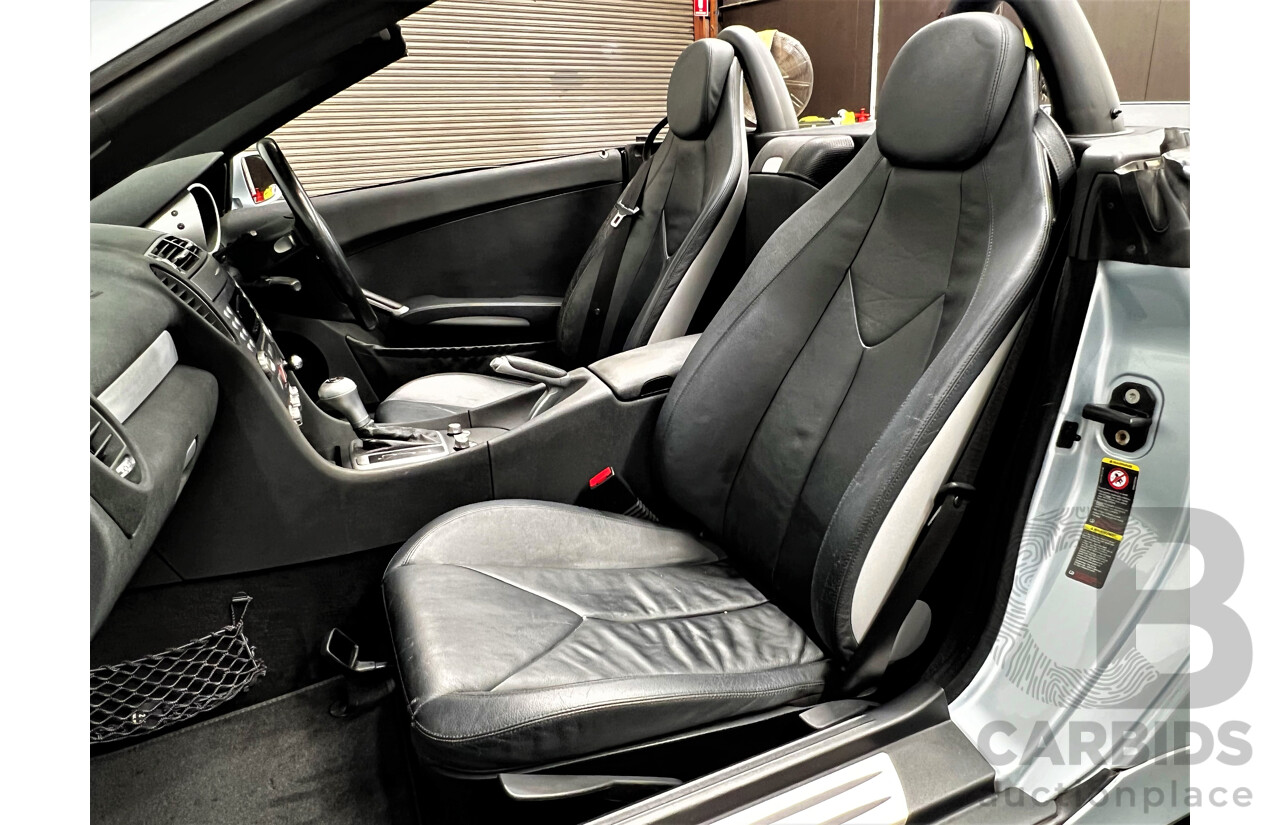 1/2005 Mercedes-Benz SLK 200 Kompressor R171 2d Convertible Blue 1.8L Supercharged