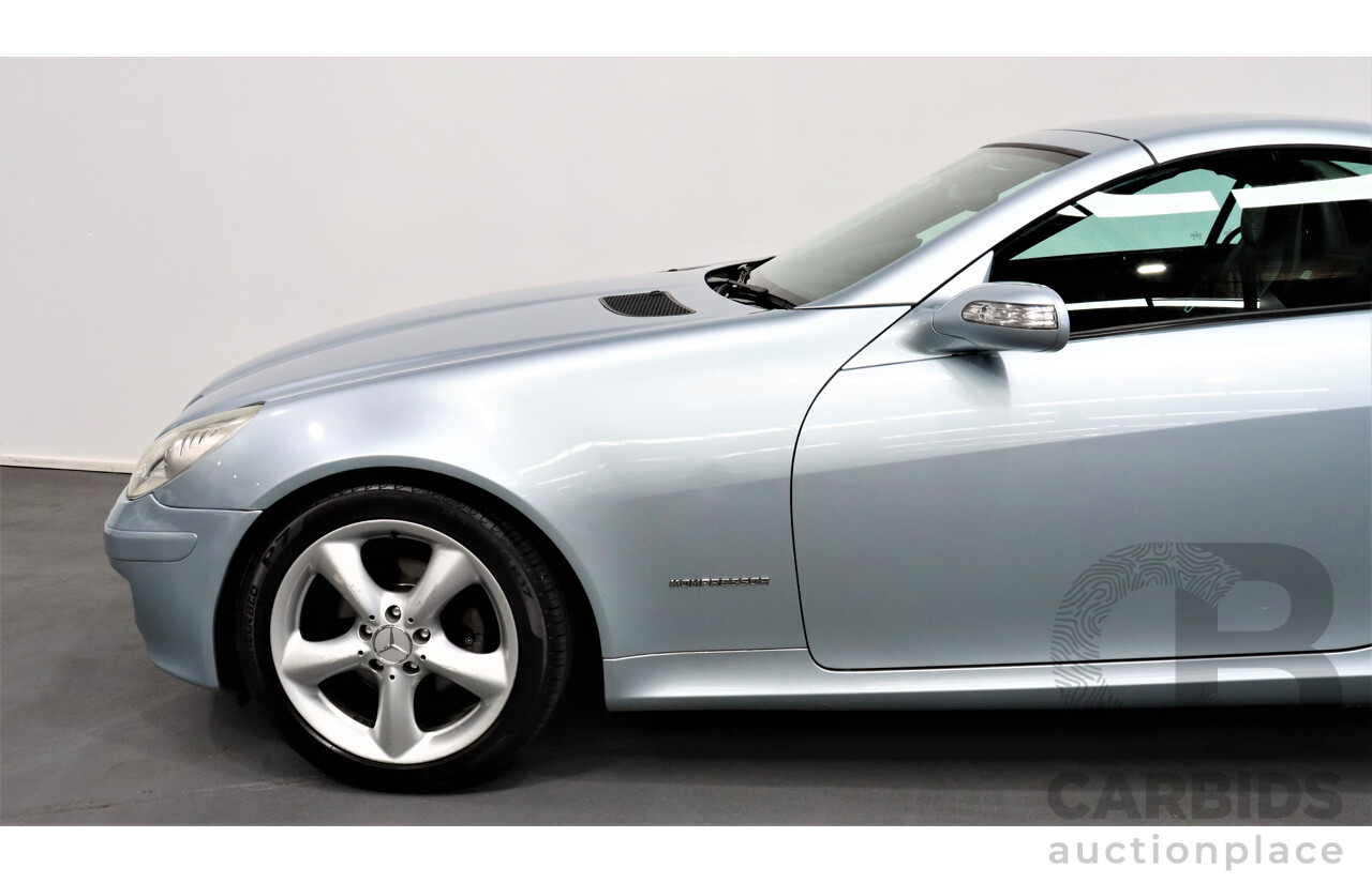 1/2005 Mercedes-Benz SLK 200 Kompressor R171 2d Convertible Blue 1.8L Supercharged