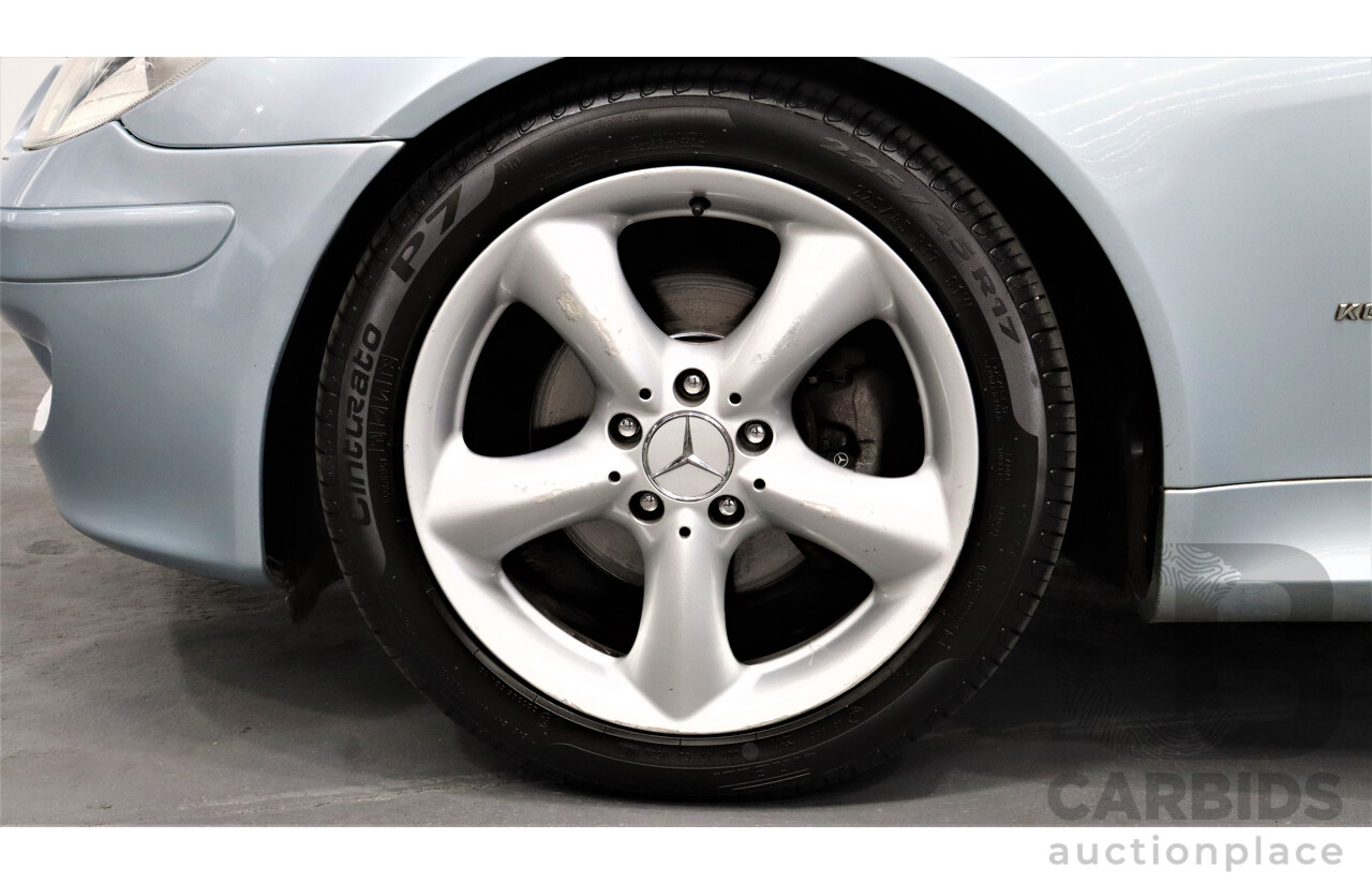 1/2005 Mercedes-Benz SLK 200 Kompressor R171 2d Convertible Blue 1.8L Supercharged