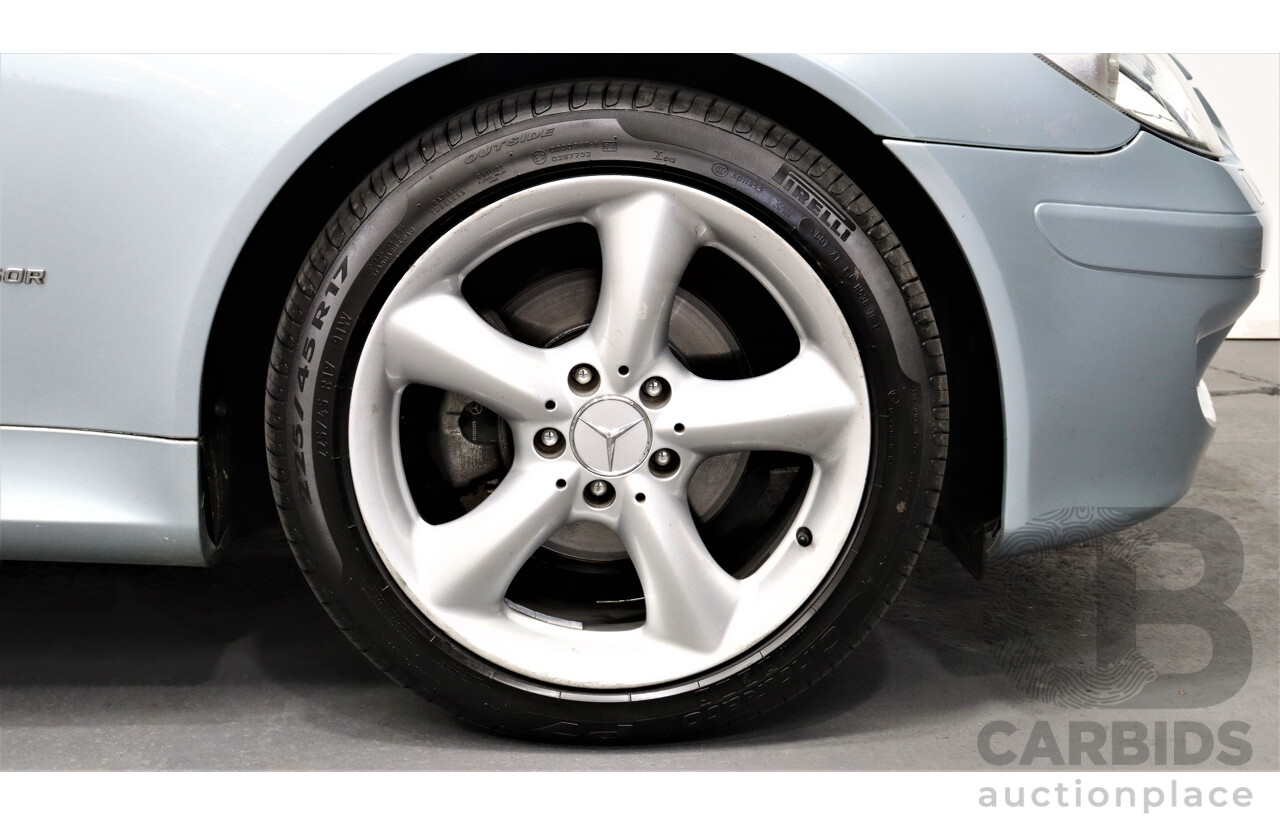 1/2005 Mercedes-Benz SLK 200 Kompressor R171 2d Convertible Blue 1.8L Supercharged