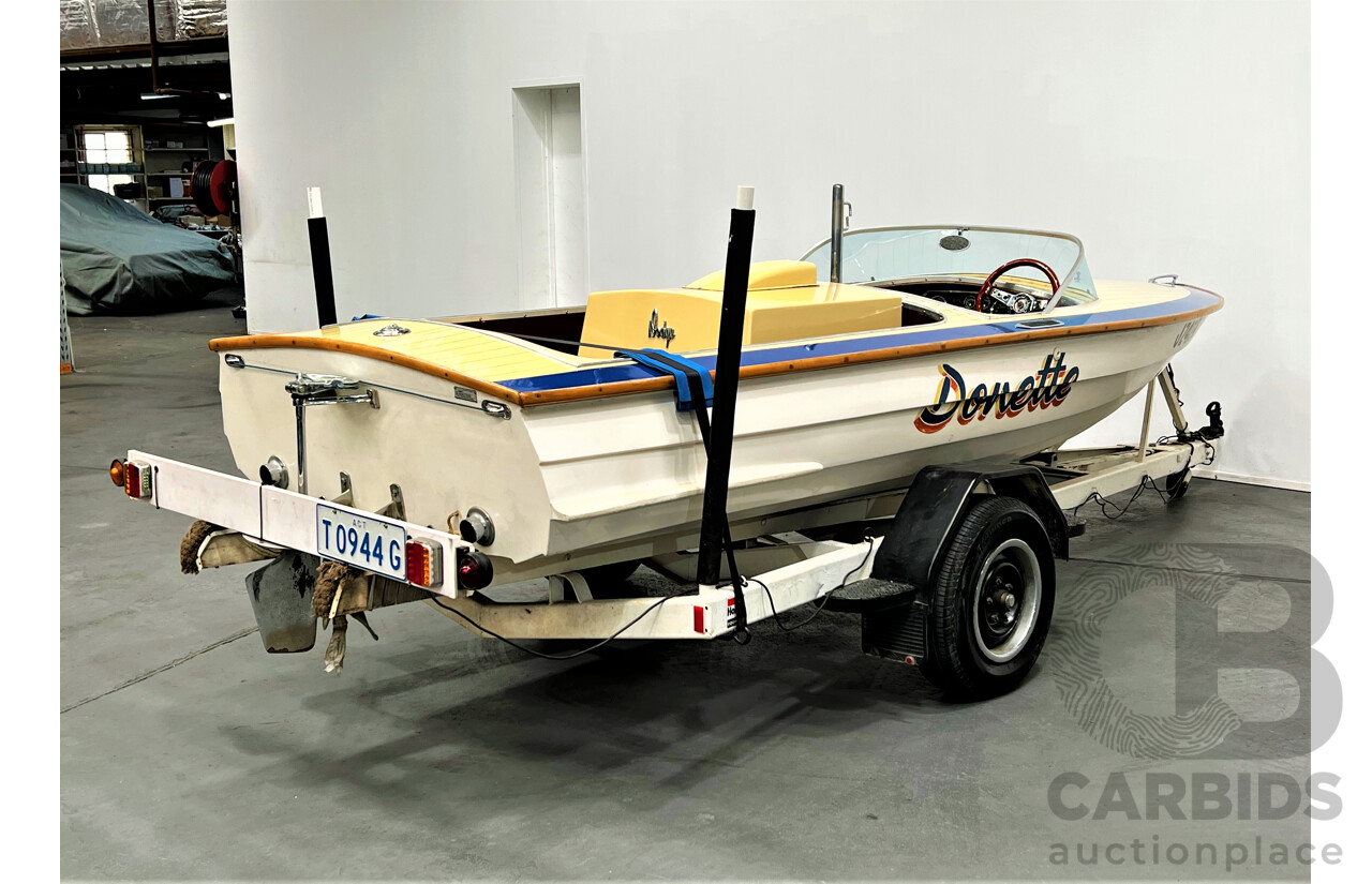 1967 Peter Williams Walkabout Classic Ski Boat & 01/1988 Home-Built Boat Trailer
