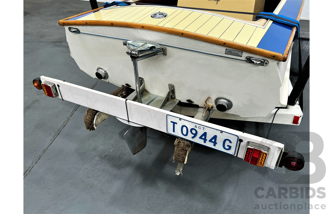1967 Peter Williams Walkabout Classic Ski Boat & 01/1988 Home-Built Boat Trailer