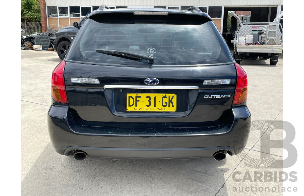 6/2004 Subaru Outback 2.5i Premium MY04 4d Wagon Black 2.5L