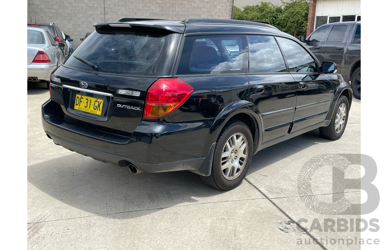 6/2004 Subaru Outback 2.5i Premium MY04 4d Wagon Black 2.5L