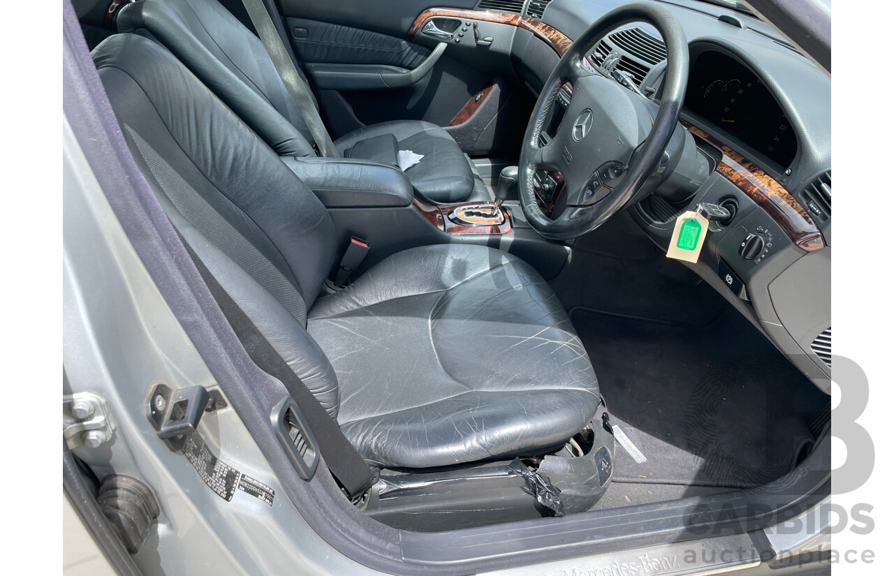 6/2001 Mercedes-Benz S320  W220 4d Sedan Silver 3.2L