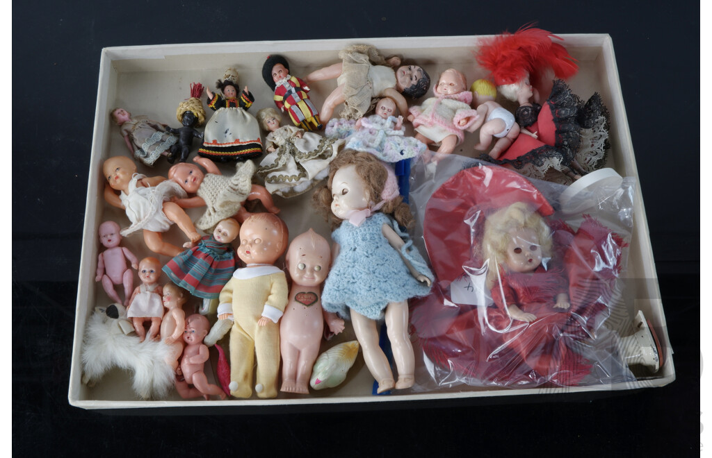 Collection Antique & Vintage Small Celluloid and Plastic Dolls