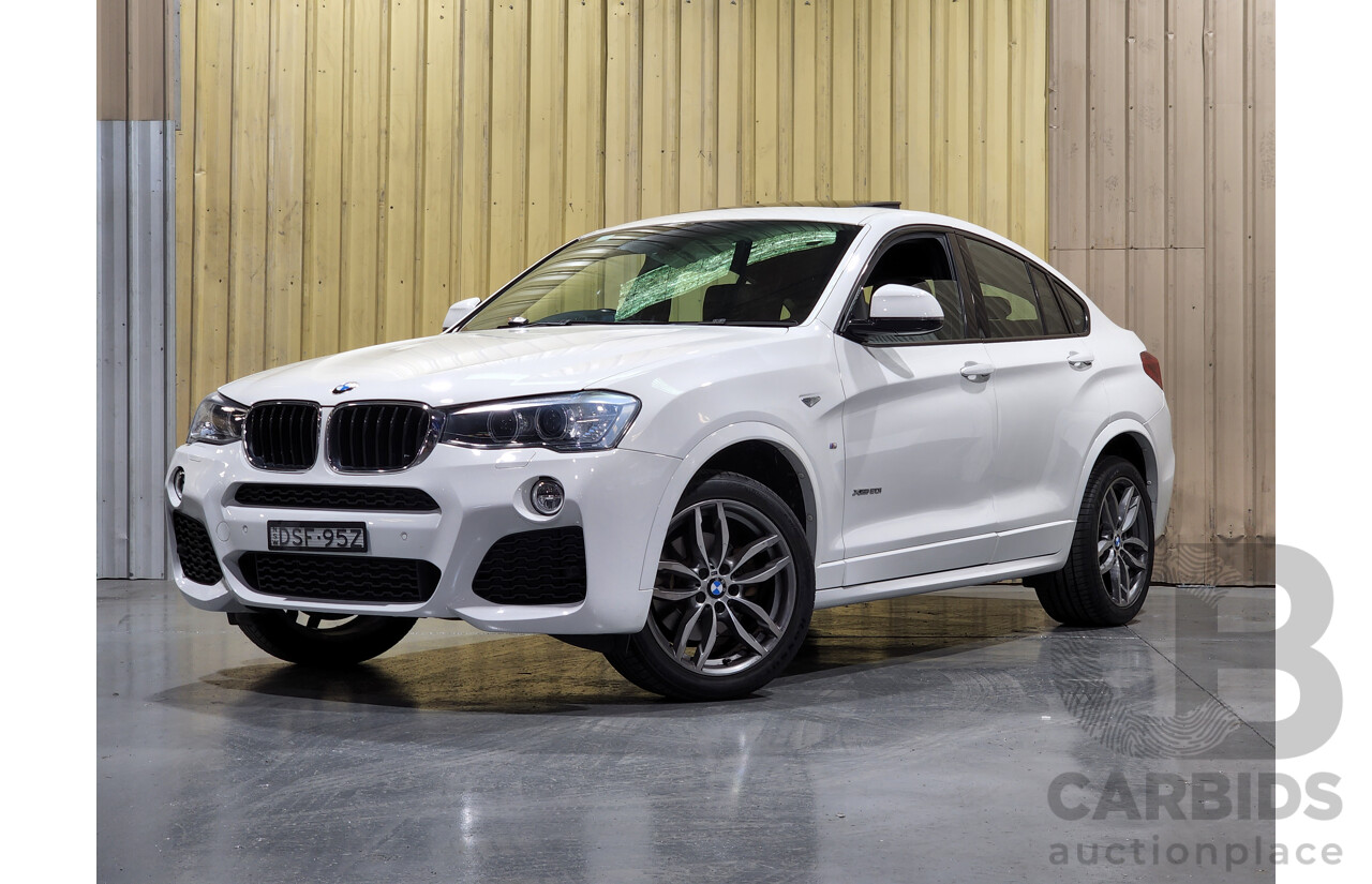 10/2015 BMW X4 Xdrive 20i M-Sport F26 MY15 5d Coupe White 2.0L Turbo Petrol