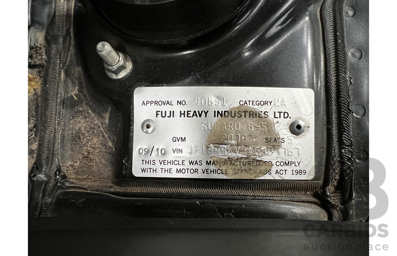 7/2010 Subaru Liberty 2.5i GT Premium MY10 4d Sedan Black 2.5L