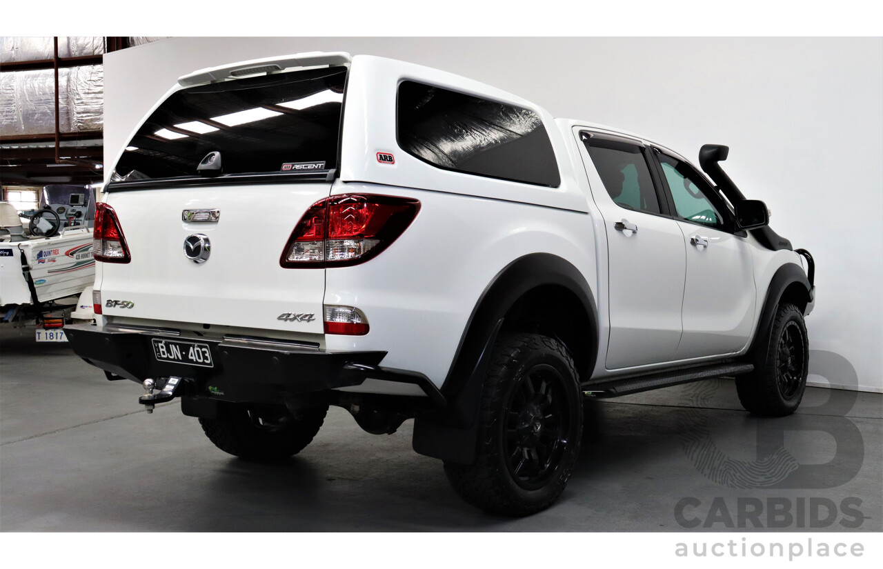 10/2019 Mazda Bt50 GT (4x4) MY16 Dual Cab Utility White 3.2L