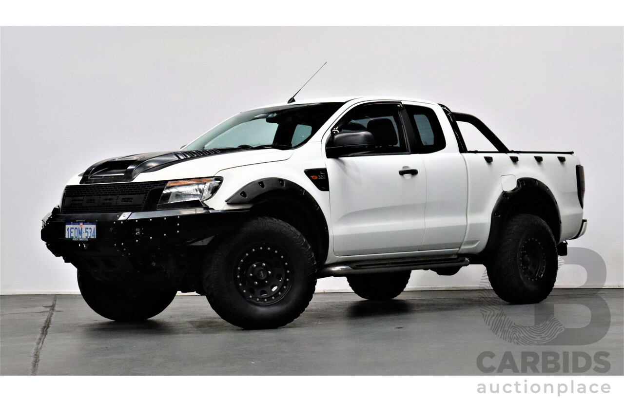 7/2014 Ford Ranger XL 3.2 (4x4) PX Super Cab Utility White 3.2L
