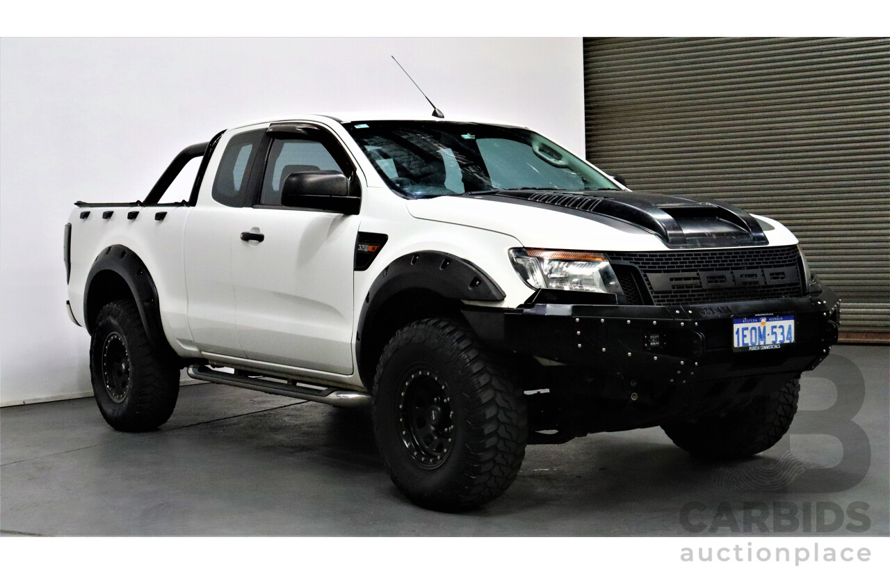 7/2014 Ford Ranger XL 3.2 (4x4) PX Super Cab Utility White 3.2L