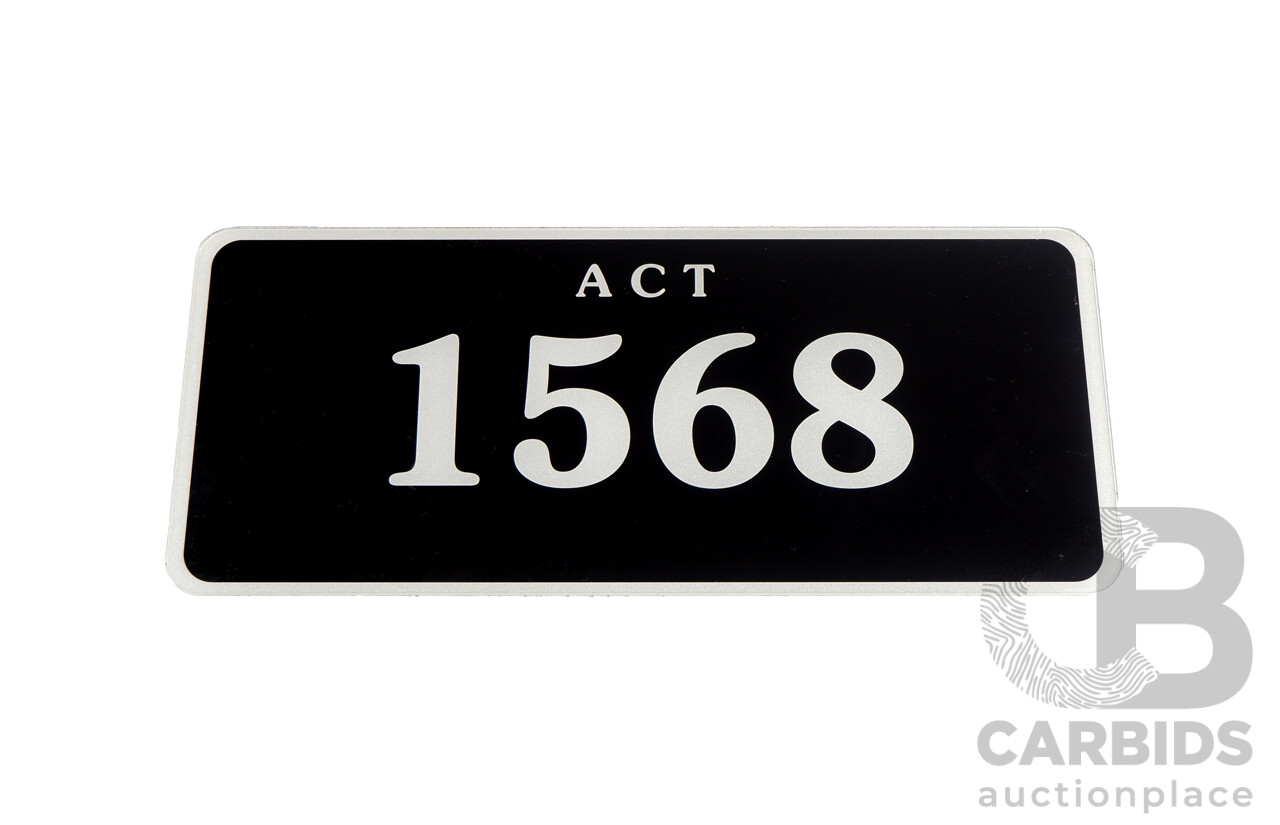 ACT 4-Digit Number Plate - 1568