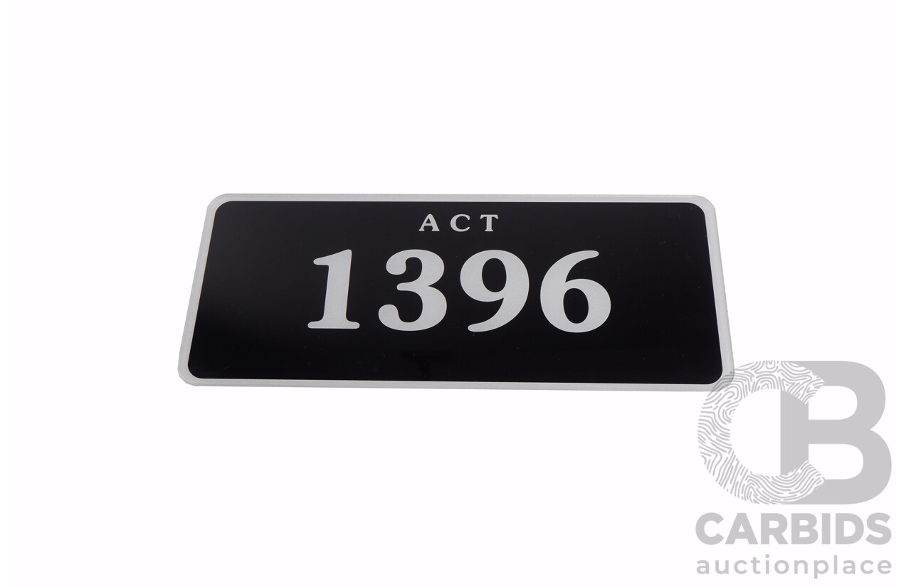ACT 4-Digit Number Plate - 1396