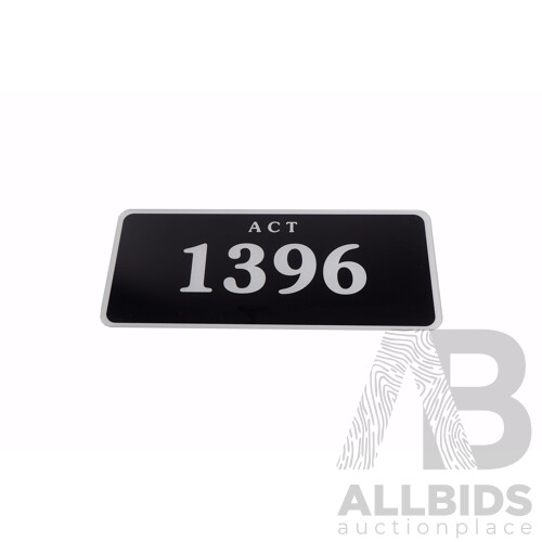 ACT 4-Digit Number Plate 1396 - Lot 1407122 | CARBIDS