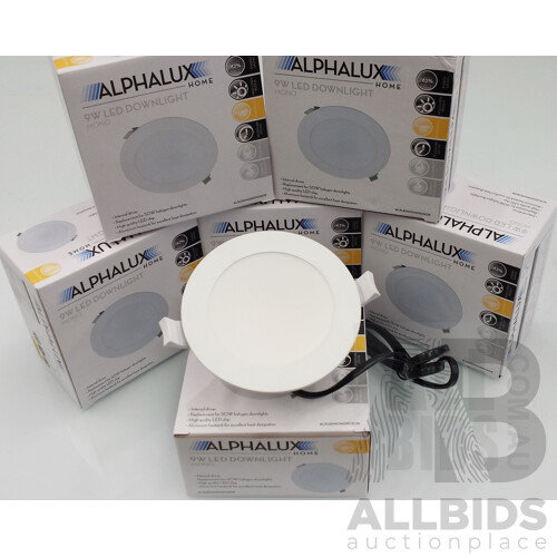 Alphalux 9 Watt LED Ceiling Downlights - Lot of 90 - Brand New - RRP $1350.00